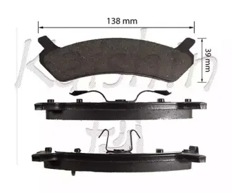 Комплект тормозных колодок, дисковый тормоз KAISHIN купить