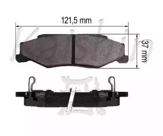 Комплект тормозных колодок, дисковый тормоз KAISHIN купить