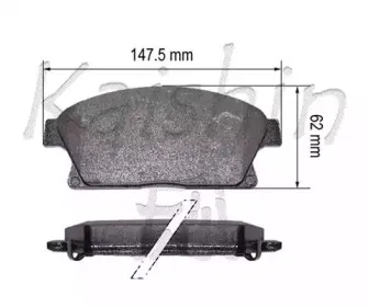 Комплект тормозных колодок, дисковый тормоз KAISHIN купить