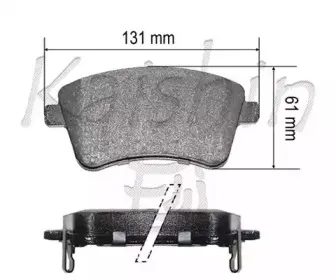 Комплект тормозных колодок, дисковый тормоз KAISHIN купить