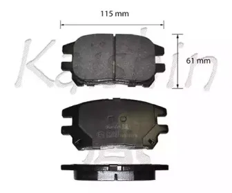Комплект тормозных колодок, дисковый тормоз KAISHIN купить