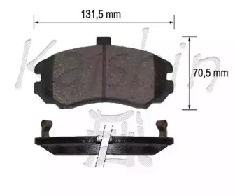 Комплект тормозных колодок, дисковый тормоз KAISHIN купить