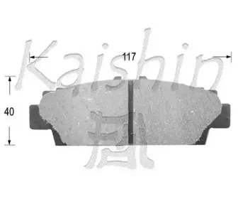 Комплект тормозных колодок, дисковый тормоз KAISHIN купить