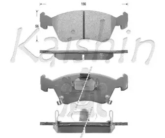 Комплект тормозных колодок, дисковый тормоз KAISHIN купить