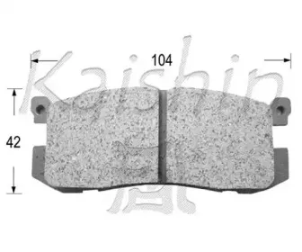 Комплект тормозных колодок, дисковый тормоз KAISHIN купить