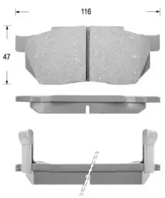 Комплект тормозных колодок, дисковый тормоз KAISHIN купить