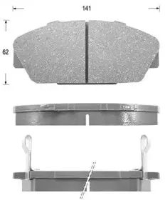 Комплект тормозных колодок, дисковый тормоз KAISHIN купить