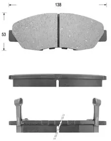 Комплект тормозных колодок, дисковый тормоз KAISHIN купить