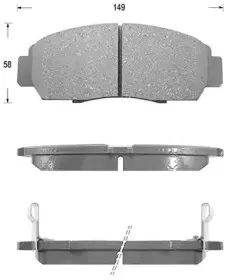 Комплект тормозных колодок, дисковый тормоз KAISHIN купить