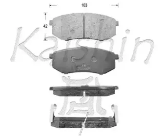 Комплект тормозных колодок, дисковый тормоз KAISHIN купить