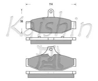 Комплект тормозных колодок, дисковый тормоз KAISHIN купить