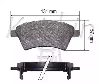 Комплект тормозных колодок, дисковый тормоз KAISHIN купить