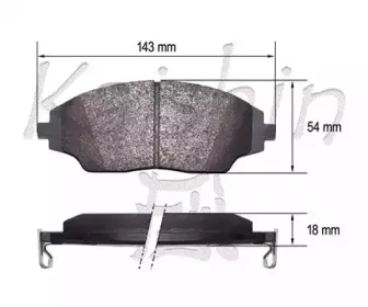 Комплект тормозных колодок, дисковый тормоз KAISHIN купить