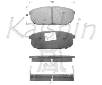 Комплект тормозных колодок, дисковый тормоз KAISHIN купить