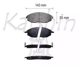 Комплект тормозных колодок, дисковый тормоз KAISHIN купить