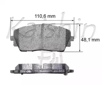 Комплект тормозных колодок, дисковый тормоз KAISHIN купить