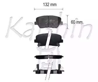 Комплект тормозных колодок, дисковый тормоз KAISHIN купить