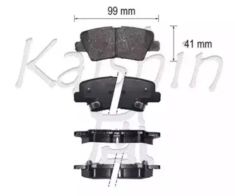Комплект тормозных колодок, дисковый тормоз KAISHIN купить