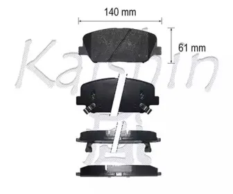 Комплект тормозных колодок, дисковый тормоз KAISHIN купить