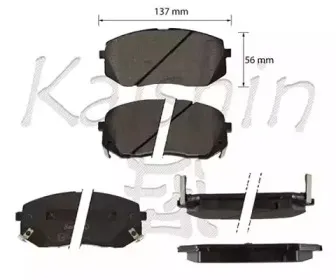 Комплект тормозных колодок, дисковый тормоз KAISHIN купить