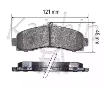 Комплект тормозных колодок, дисковый тормоз KAISHIN купить