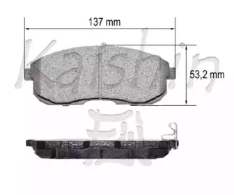 Комплект тормозных колодок, дисковый тормоз KAISHIN купить