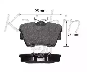 Комплект тормозных колодок, дисковый тормоз KAISHIN купить