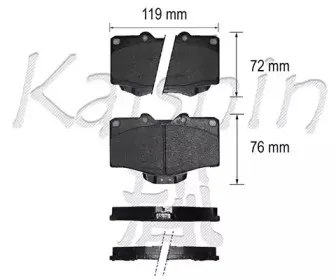 Комплект тормозных колодок, дисковый тормоз KAISHIN купить