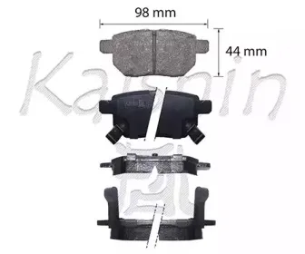 Комплект тормозных колодок, дисковый тормоз KAISHIN купить