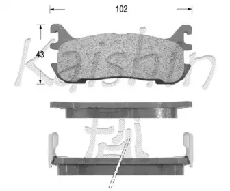 Комплект тормозных колодок, дисковый тормоз KAISHIN купить