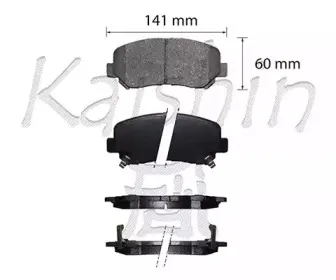 Комплект тормозных колодок, дисковый тормоз KAISHIN купить