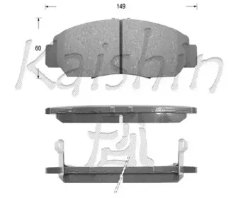 Комплект тормозных колодок, дисковый тормоз KAISHIN купить