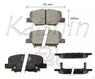 Комплект тормозных колодок, дисковый тормоз KAISHIN купить