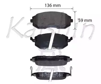 Комплект тормозных колодок, дисковый тормоз KAISHIN купить