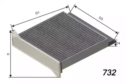 Фильтр, воздух во внутренном пространстве MISFAT купить