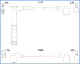 Комплект проводов зажигания HITACHI купить
