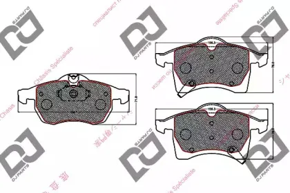 Комплект тормозных колодок, дисковый тормоз DJ PARTS купить