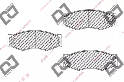 Комплект тормозных колодок, дисковый тормоз DJ PARTS купить