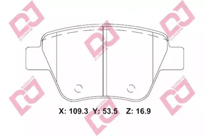 Комплект тормозных колодок, дисковый тормоз DJ PARTS купить