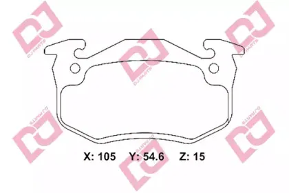 Комплект тормозных колодок, дисковый тормоз DJ PARTS купить