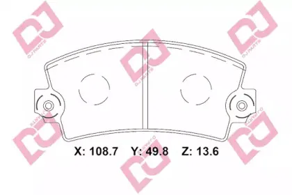 Комплект тормозных колодок, дисковый тормоз DJ PARTS купить
