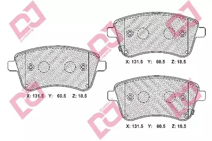 Комплект тормозных колодок, дисковый тормоз DJ PARTS купить