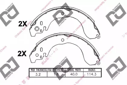 Комплект тормозных колодок DJ PARTS купить