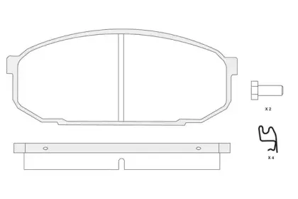 Комплект тормозных колодок, дисковый тормоз KSH-KOSHIMO купить