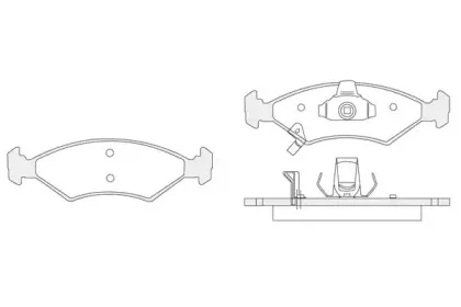 Комплект тормозных колодок, дисковый тормоз KSH-KOSHIMO купить