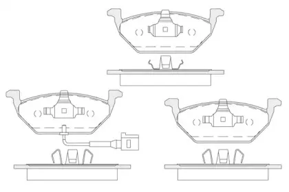 Комплект тормозных колодок, дисковый тормоз KSH-KOSHIMO купить