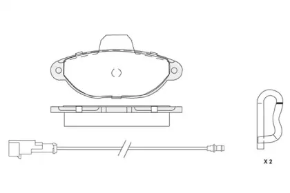 Комплект тормозных колодок, дисковый тормоз KSH-KOSHIMO купить