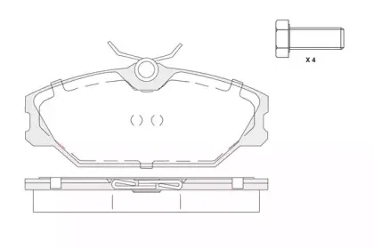 Комплект тормозных колодок, дисковый тормоз KSH-KOSHIMO купить
