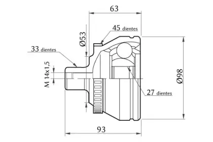 Шарнирный комплект, приводной вал KSH-KOSHIMO купить