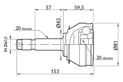 Шарнирный комплект, приводной вал KSH-KOSHIMO купить